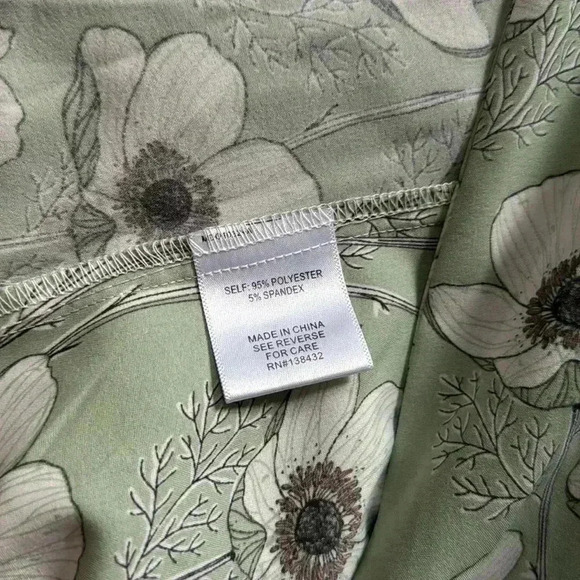 Mod Cloth lightweight Sage and floral poppy open cardigan/blazer XS - Picture 5 of 5